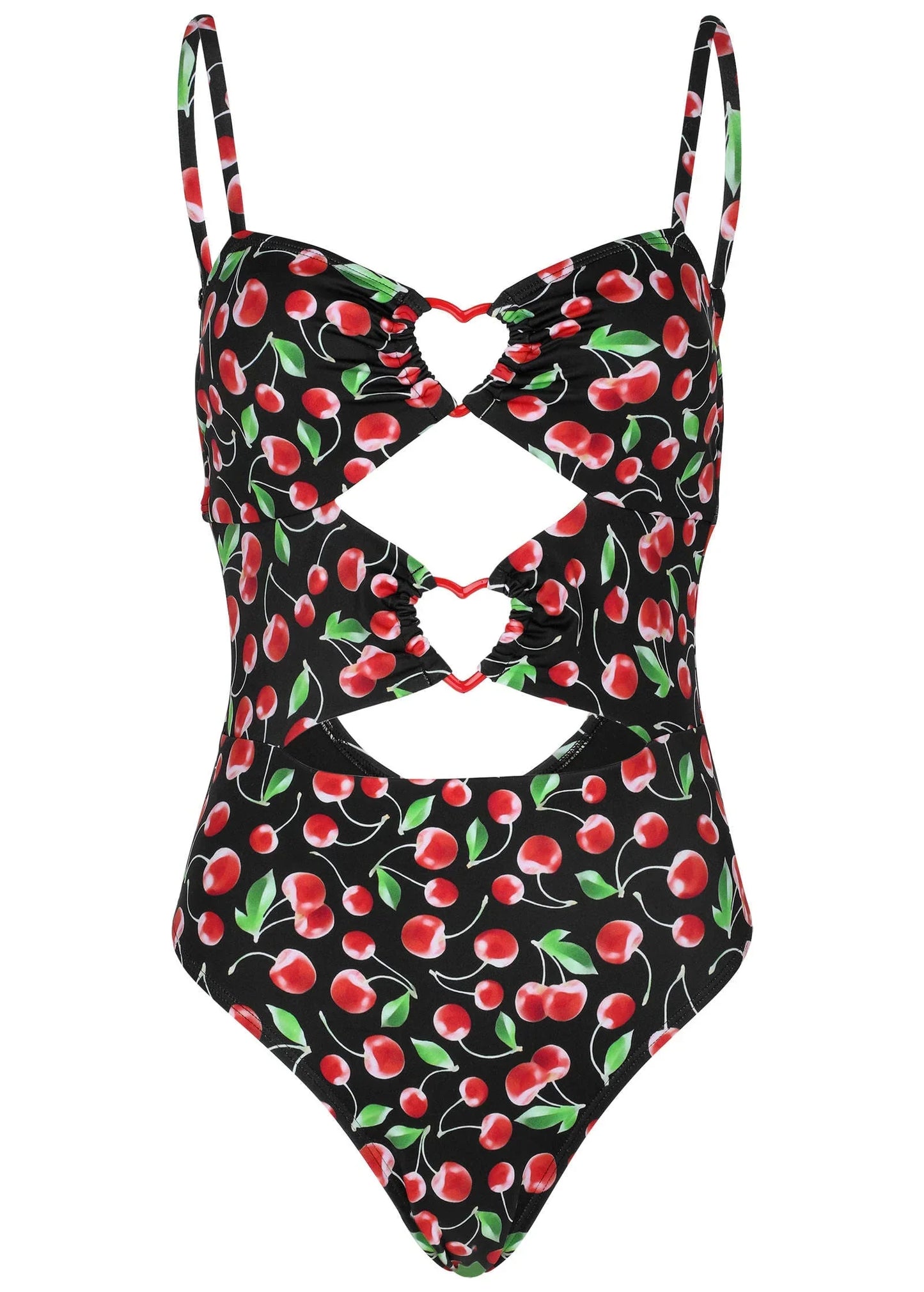 Heart Bandeau Swimsuit Very Cherry