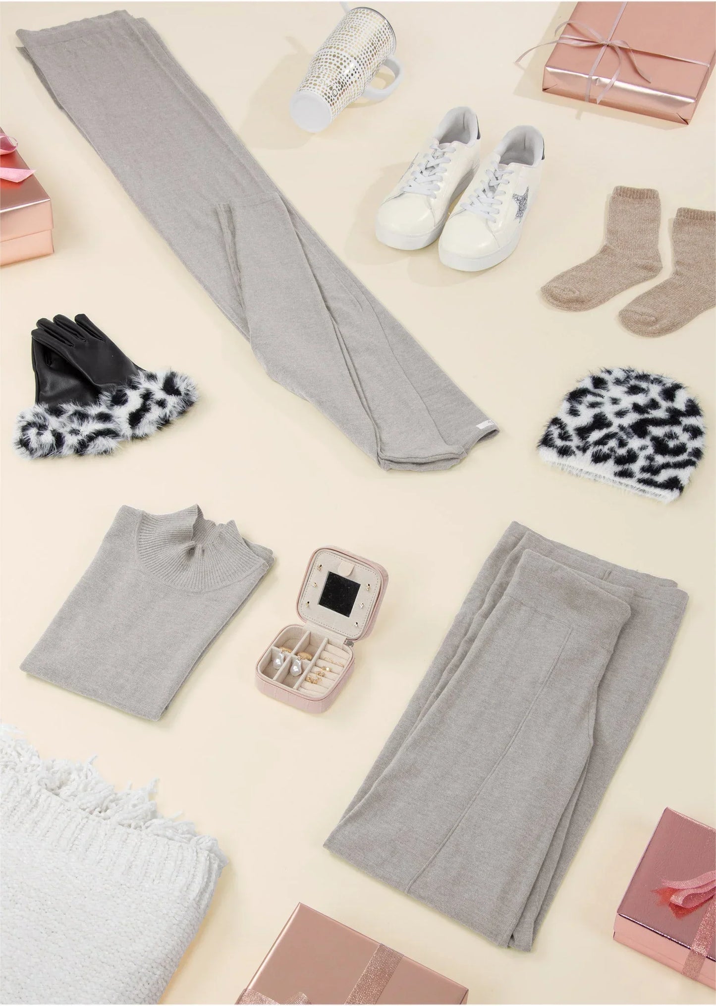 Knit Pants Heather Grey