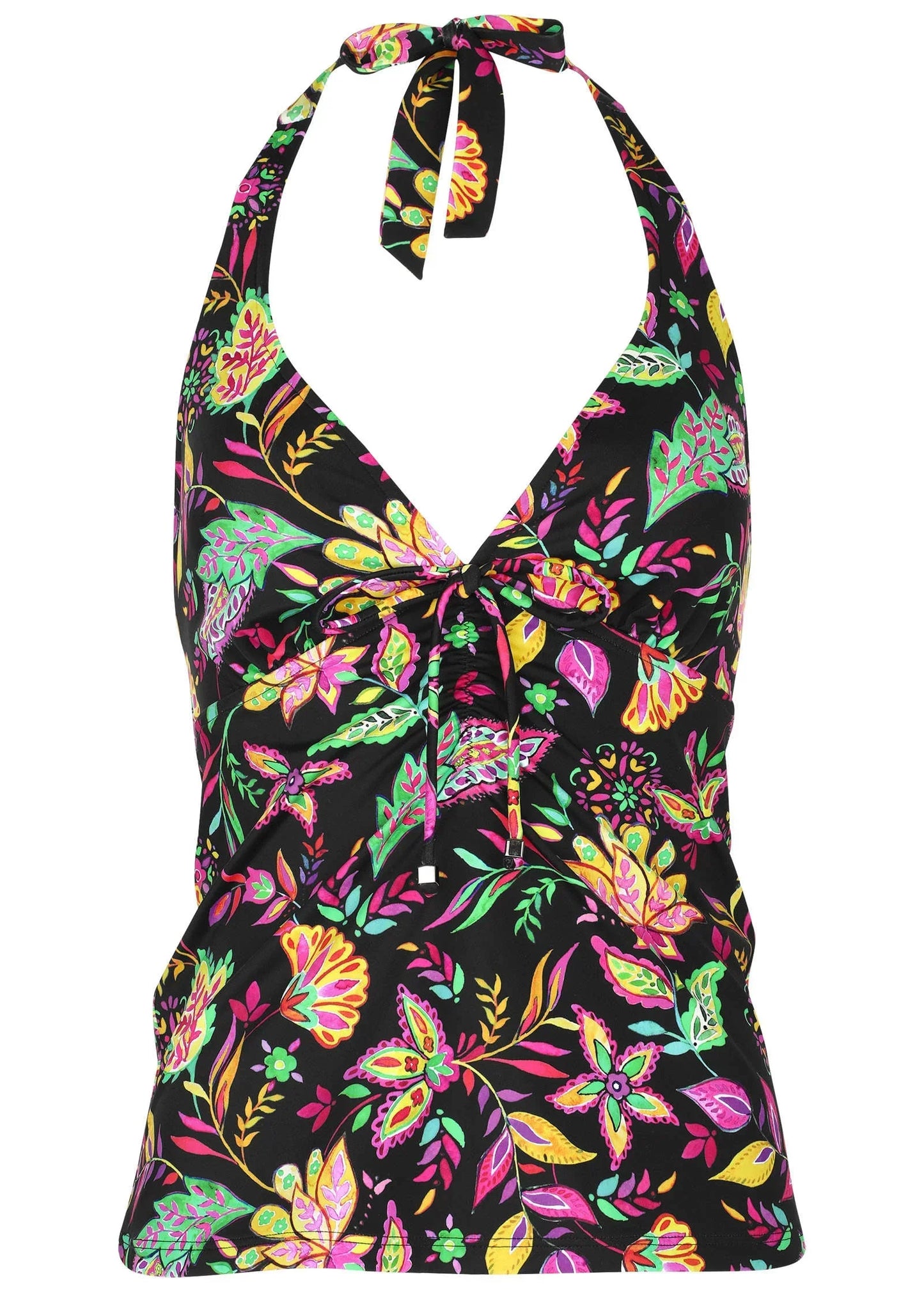 Sicily Halter Tankini Top Field Floral