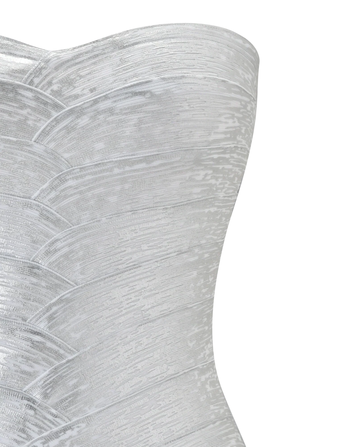 NIYA METALLIC BANDAGE DRESS LIQUID SILVER