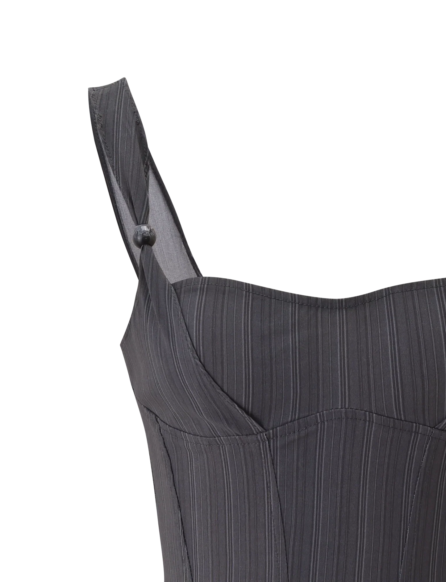 KITTIE CORSET GREY STRIPE