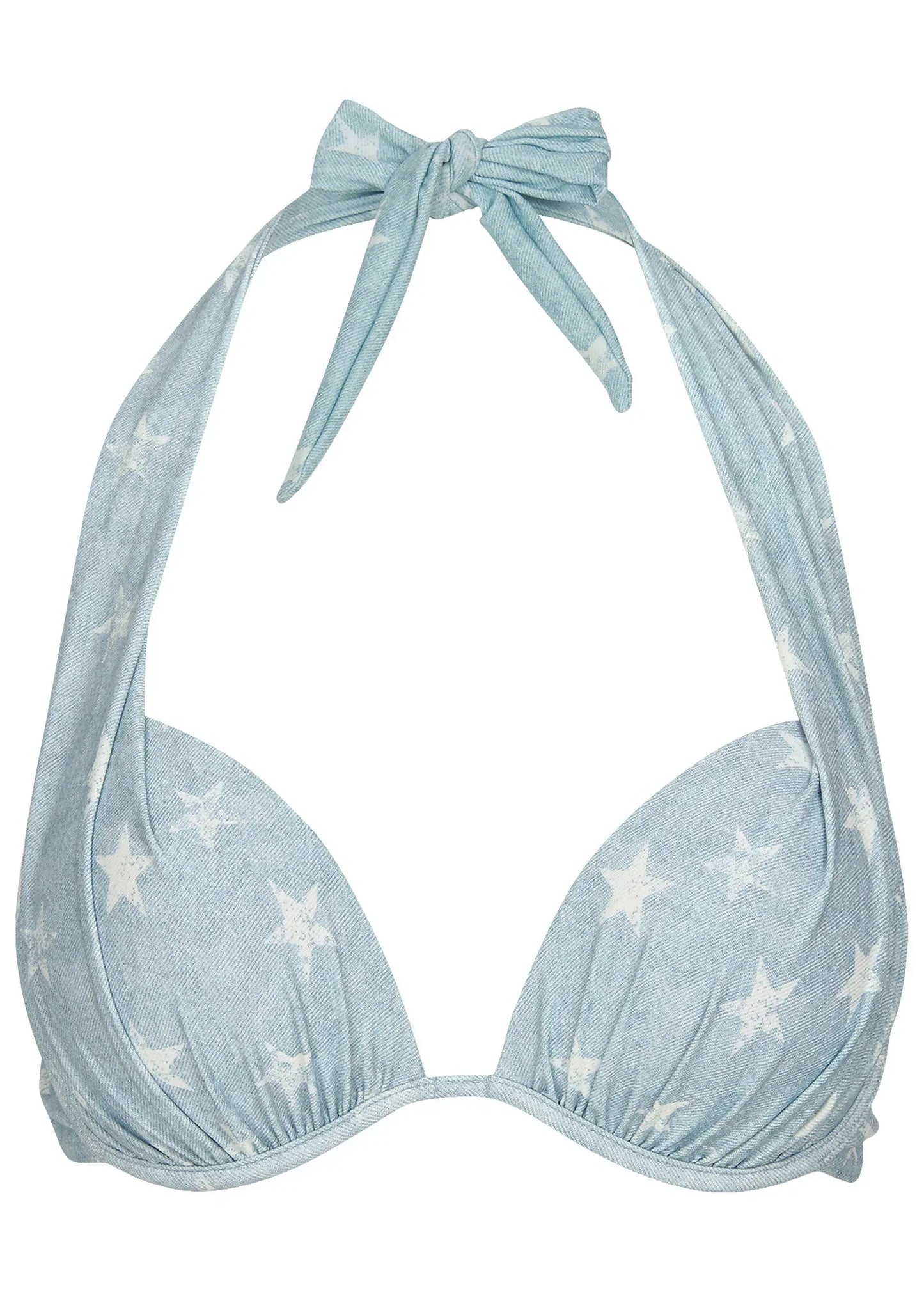 Denim Marilyn Push Up Halter Top Denim Star