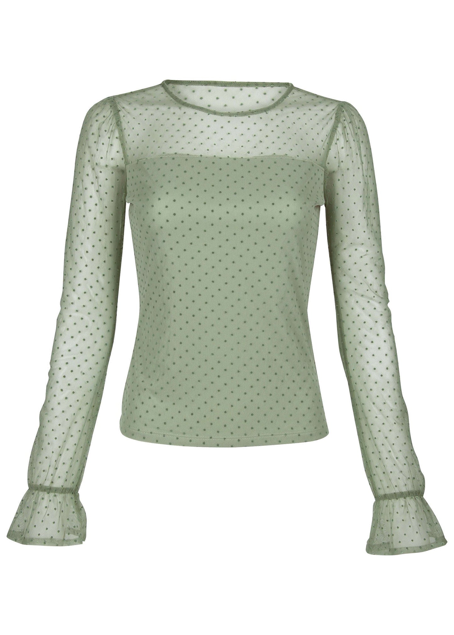 Dot Mesh Top Iceberg Green