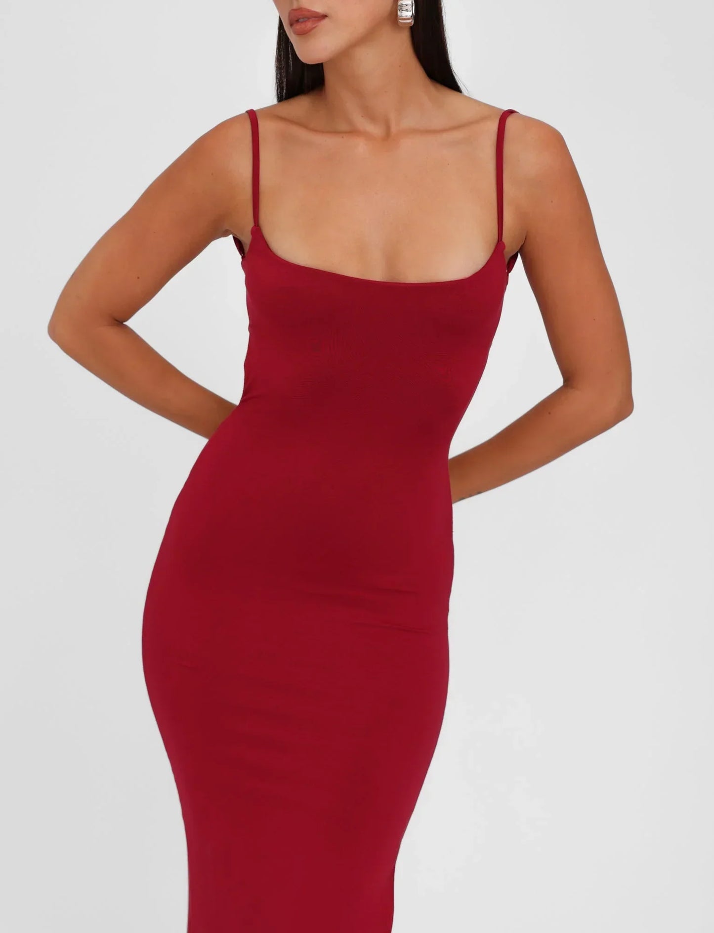 MINERVA MAXI DRESS RED BERRY RED