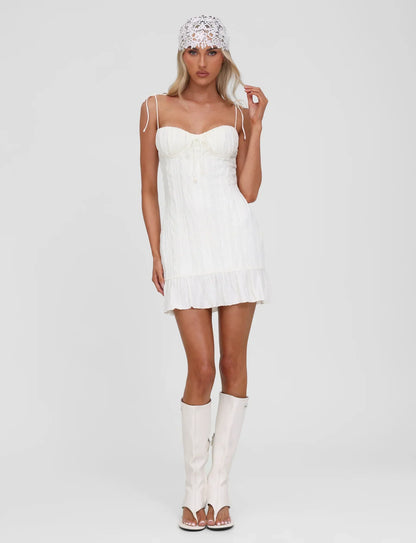 RANIA MINI DRESS OFF WHITE