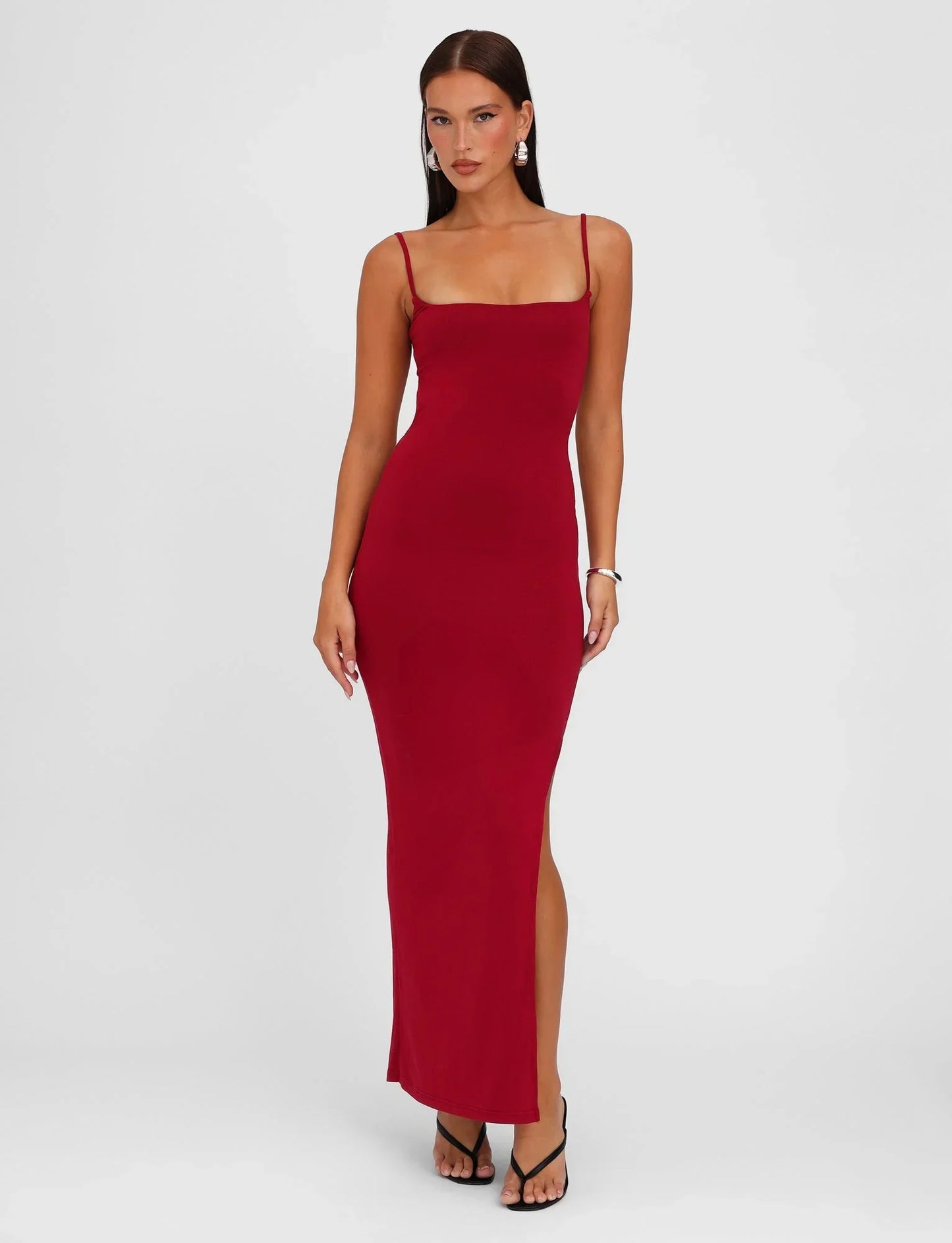 MINERVA MAXI DRESS RED BERRY RED