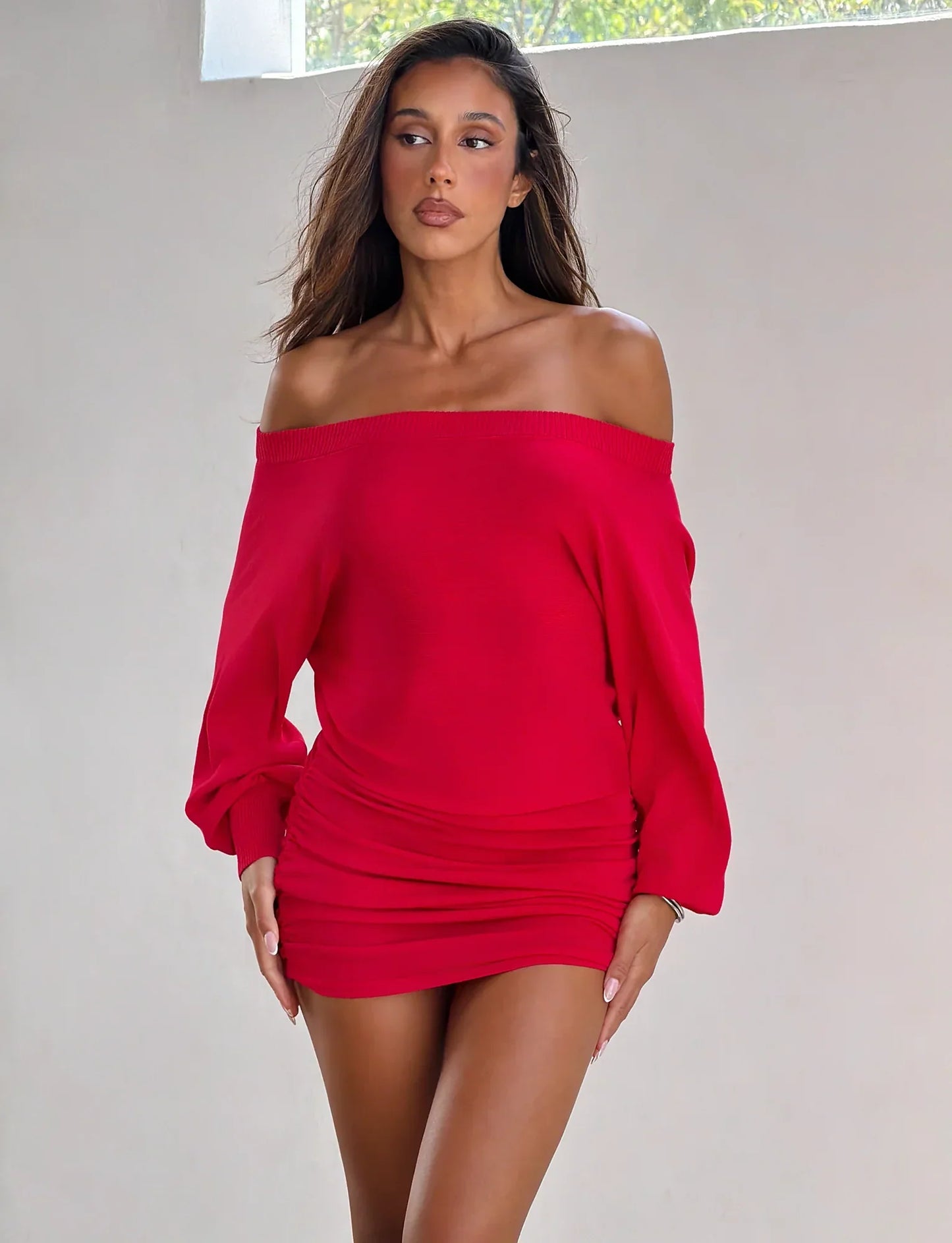 JANINE MINI DRESS RED