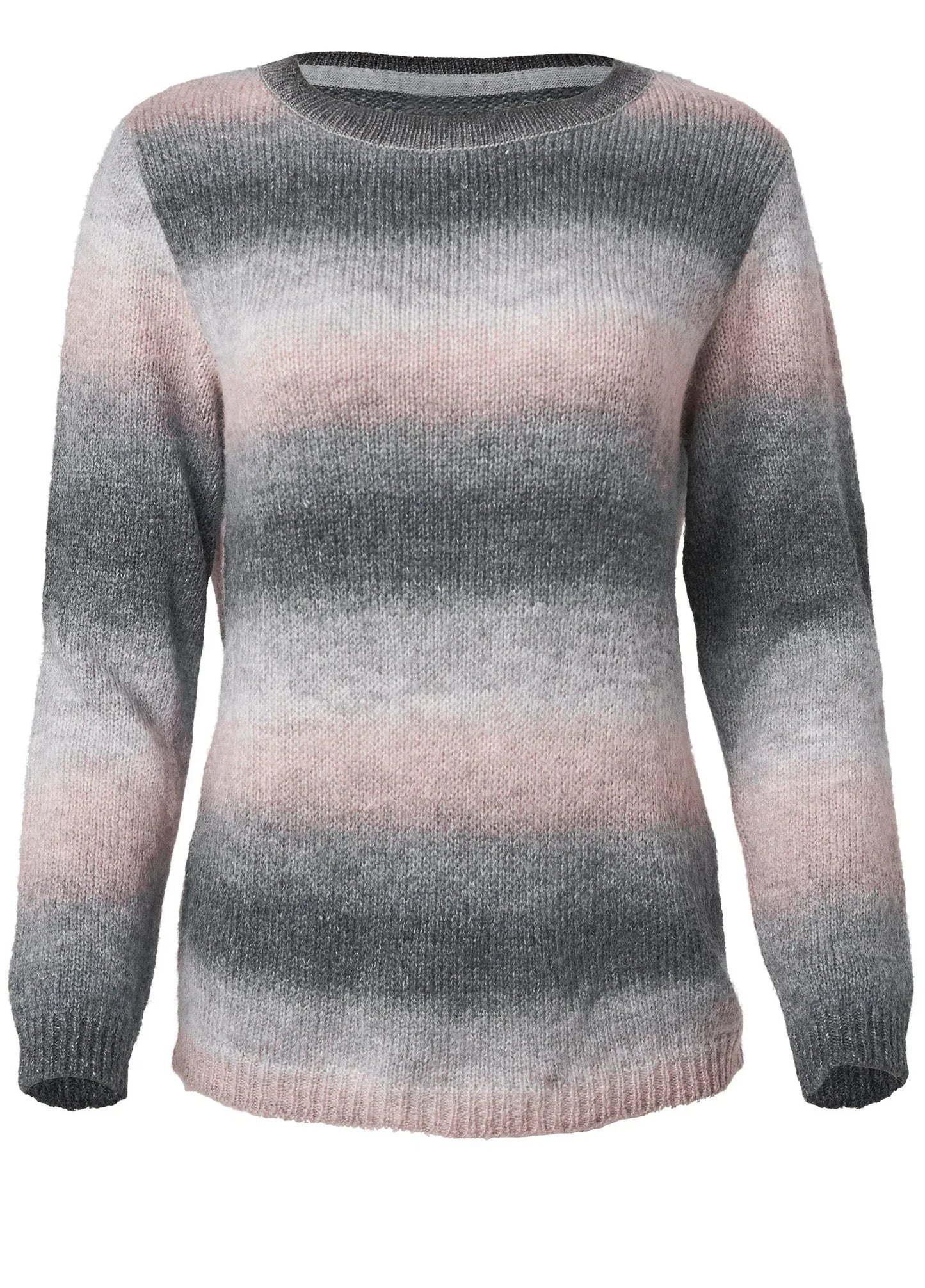 Ombre Stripe Sweater Pink Black