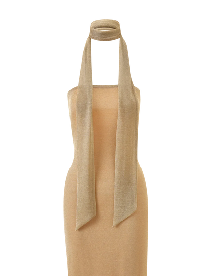 DANIELA SCARF DRESS 20 GOLD