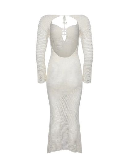 MACAULEY DRESS WHITE CREAM
