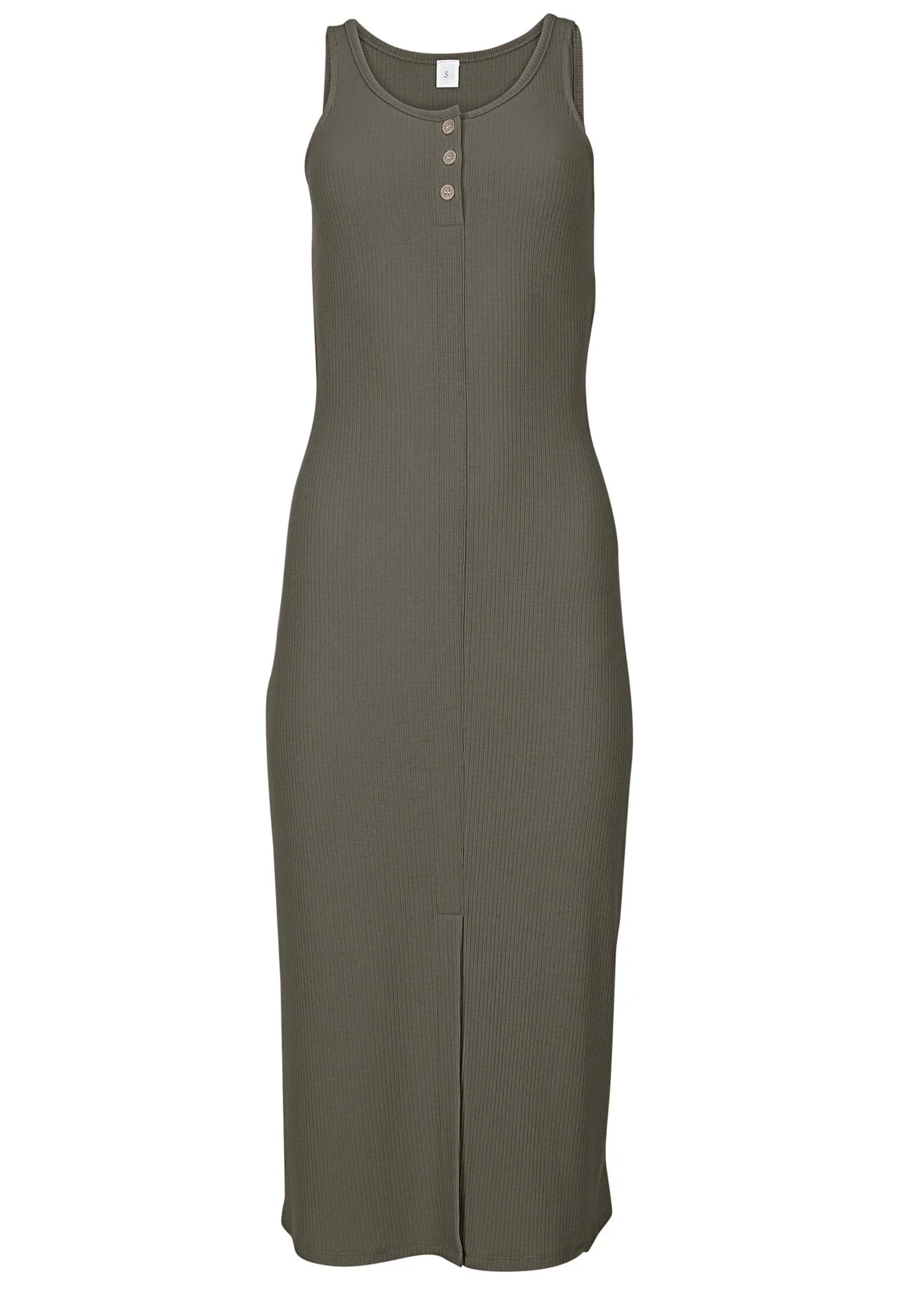 Henley Midi Dress Olive