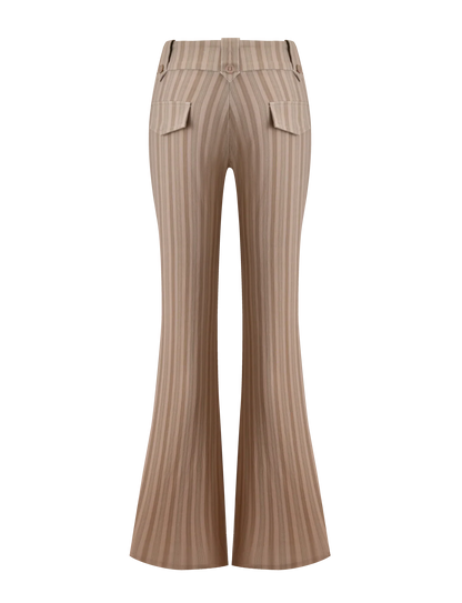 KITTIE PANT TAUPE STRIPE