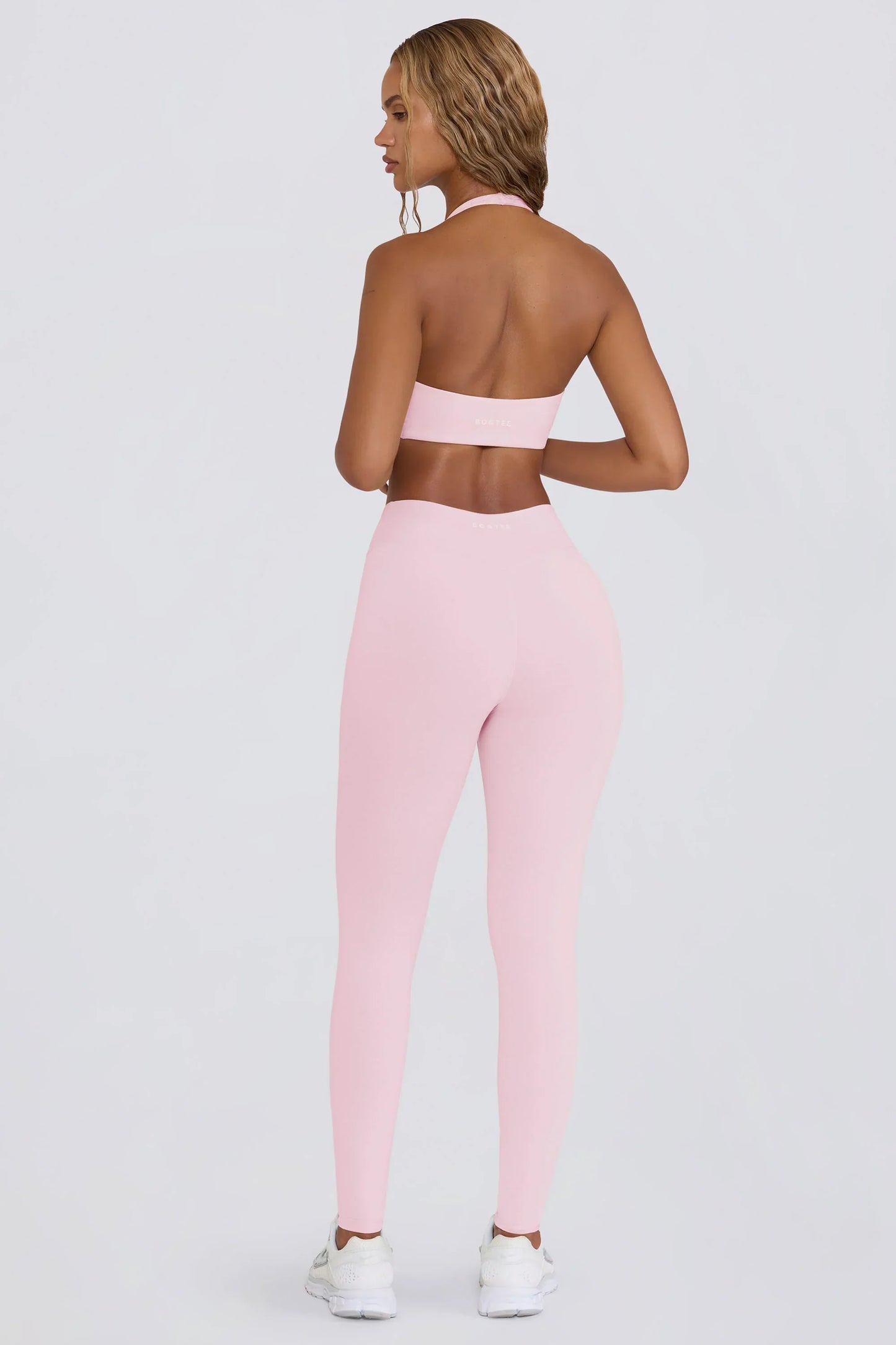 Brushed Jersey Ruched Mid Rise Leggings in Bloom