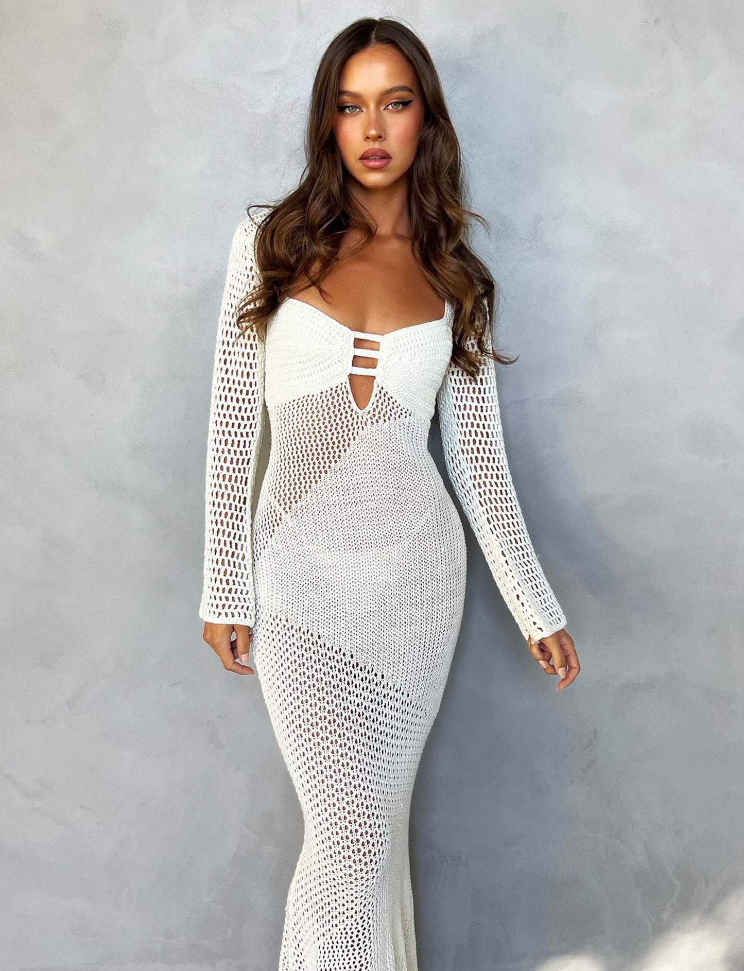 MACAULEY DRESS WHITE CREAM