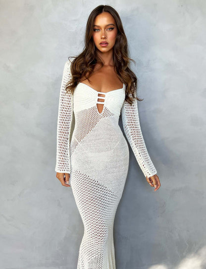 MACAULEY DRESS WHITE CREAM