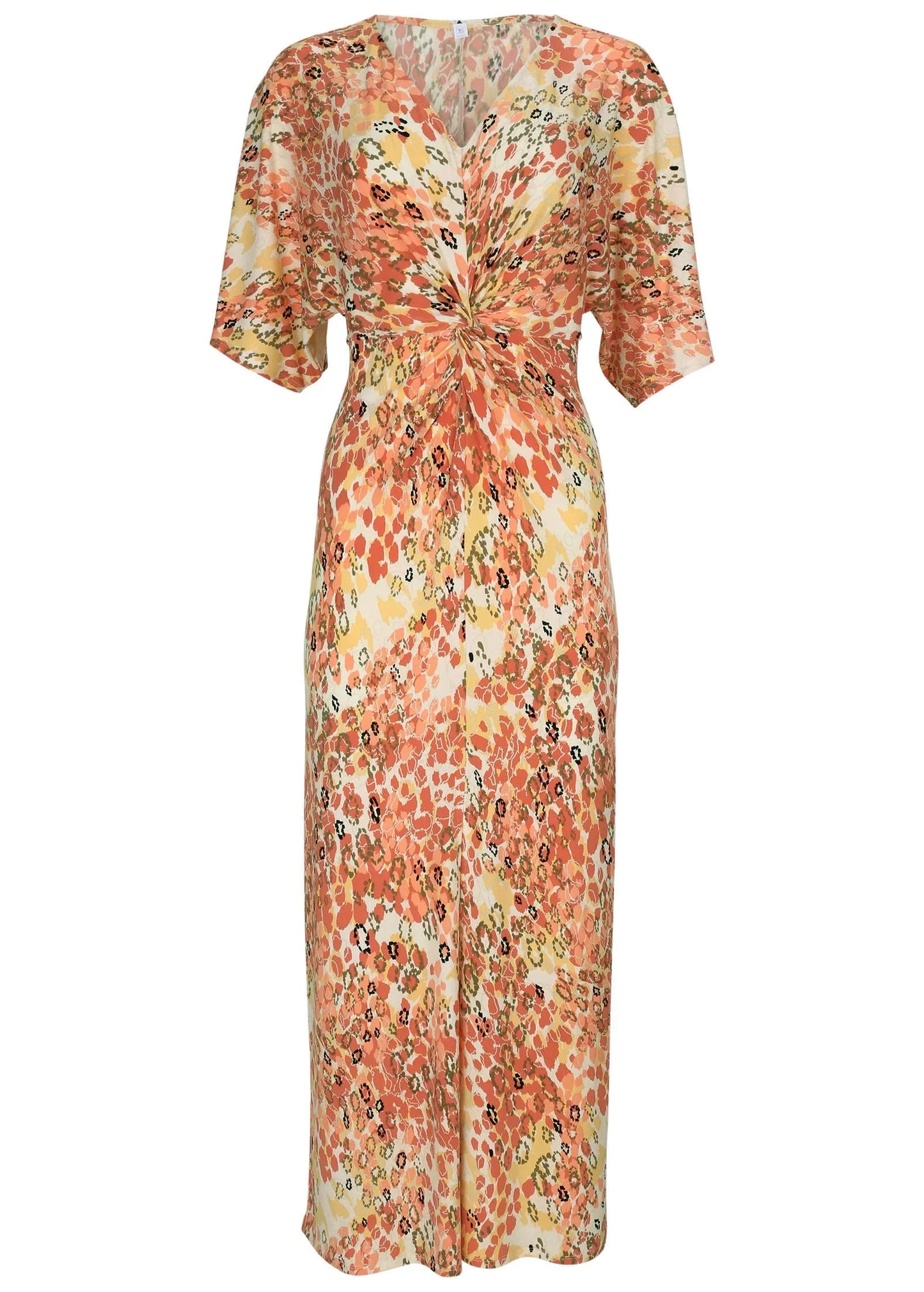 Twist Front Maxi Dress Leopard Trail