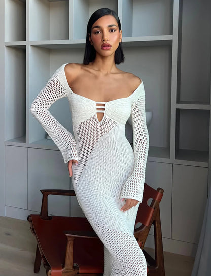 MACAULEY DRESS WHITE CREAM