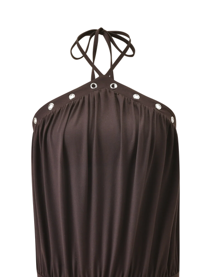NATASHA DRESS CHOCOLATE