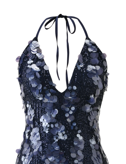 ZANA MINI DRESS NAVY SEQUIN
