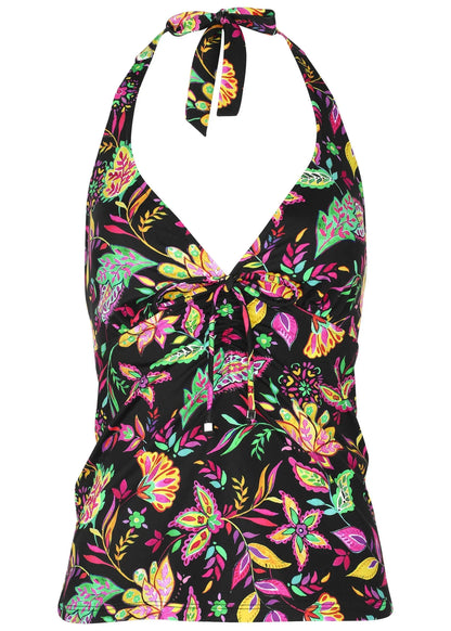 Sicily Halter Tankini Top Field Floral