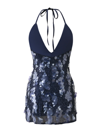 ZANA MINI DRESS NAVY SEQUIN