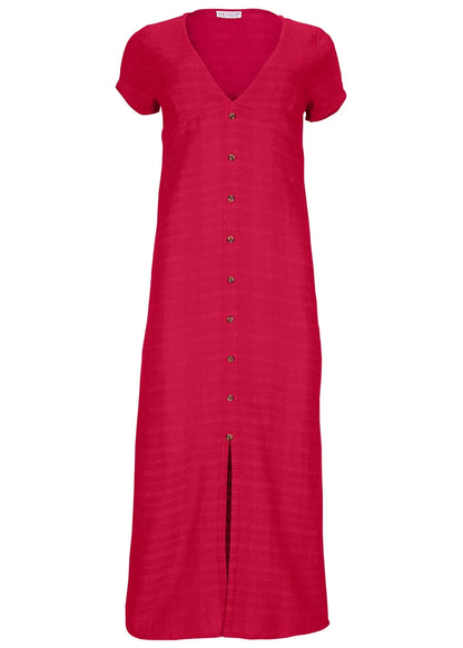 Linen Midi Dress Barberry
