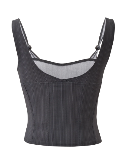 KITTIE CORSET GREY STRIPE