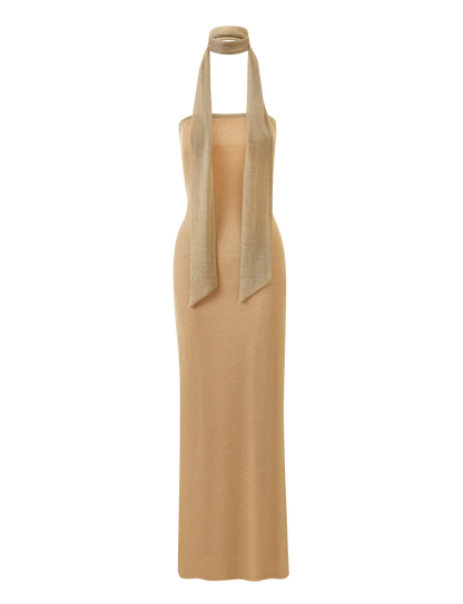 DANIELA SCARF DRESS 20 GOLD