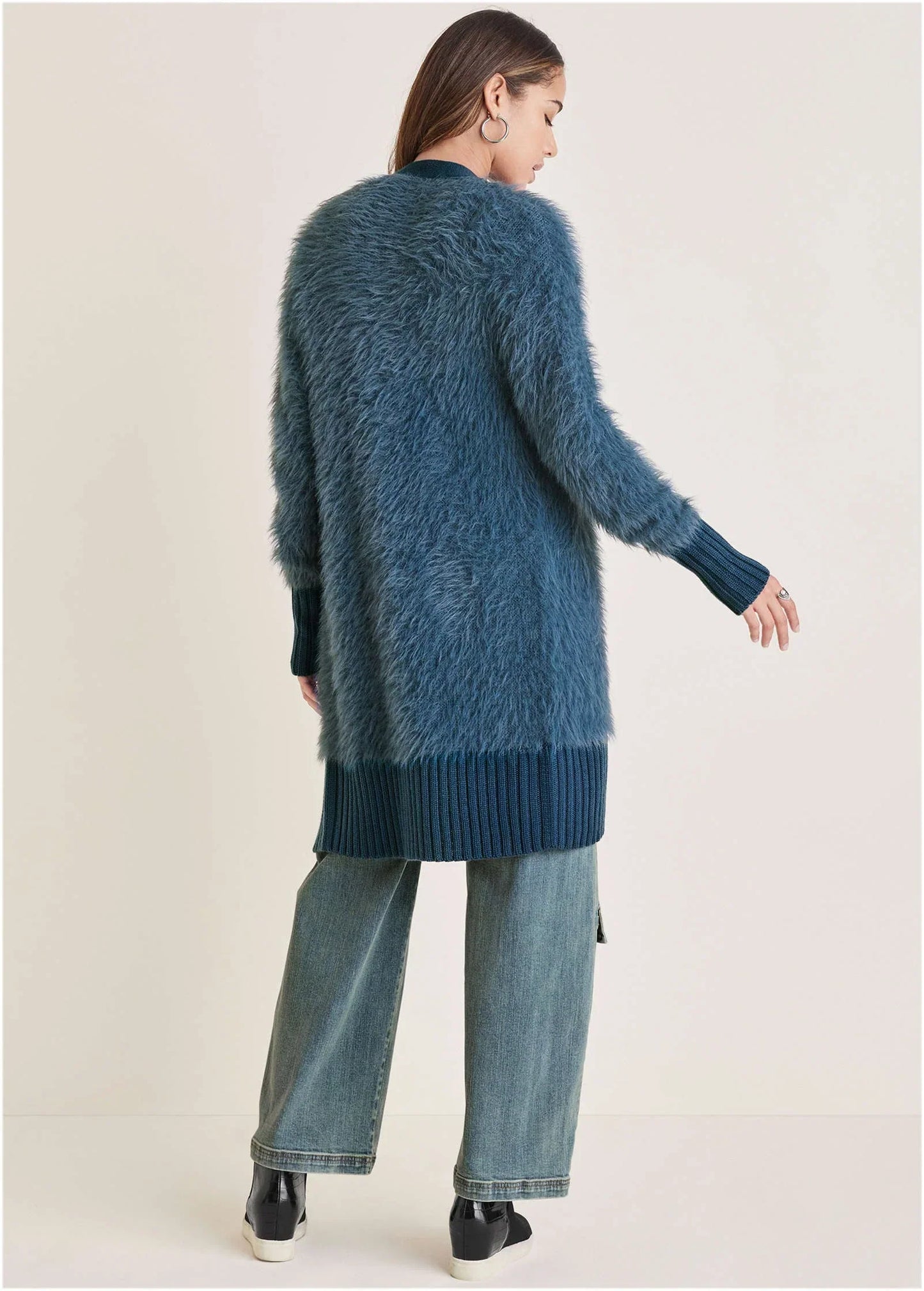 Eyelash Cardigan Ensign Blue