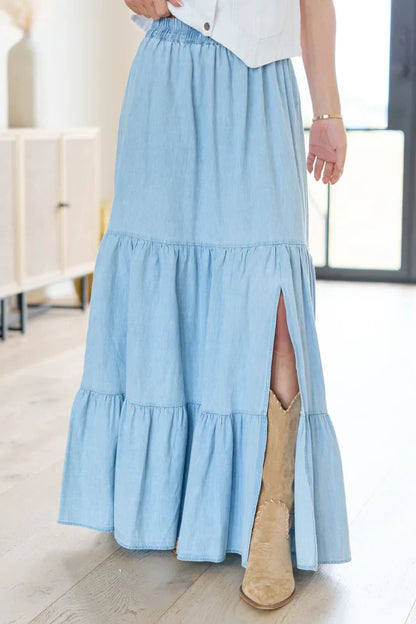 Patricia Chambray Maxi Skirt