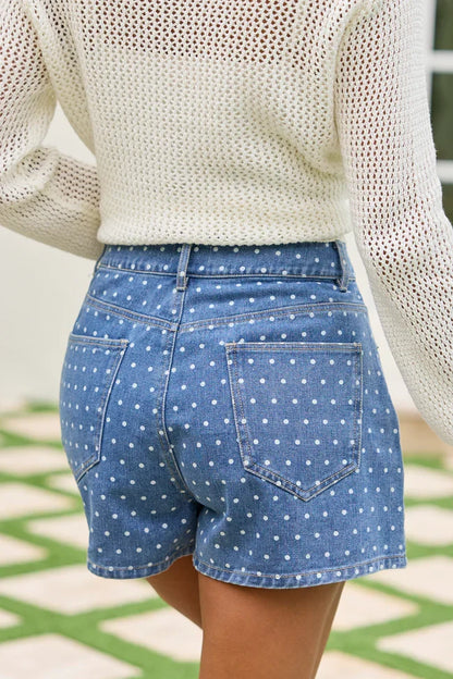 Bailey Polka Dot Denim Shorts