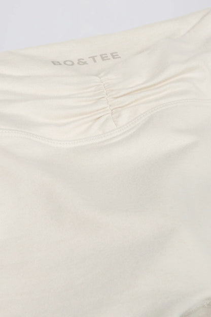 Ruched Mini Shorts in Vanilla