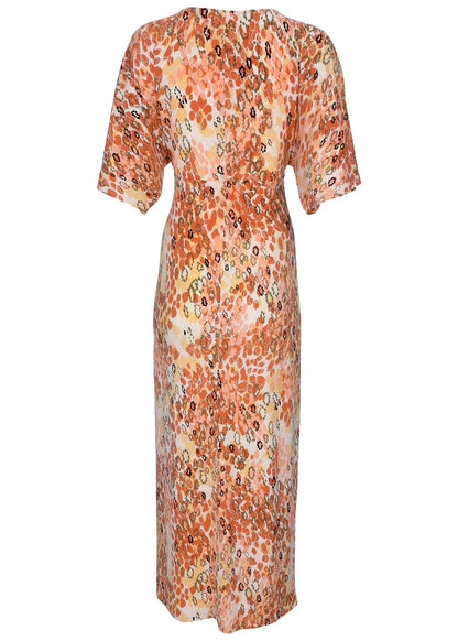 Twist Front Maxi Dress Leopard Trail