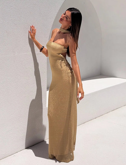 DANIELA SCARF DRESS 20 GOLD