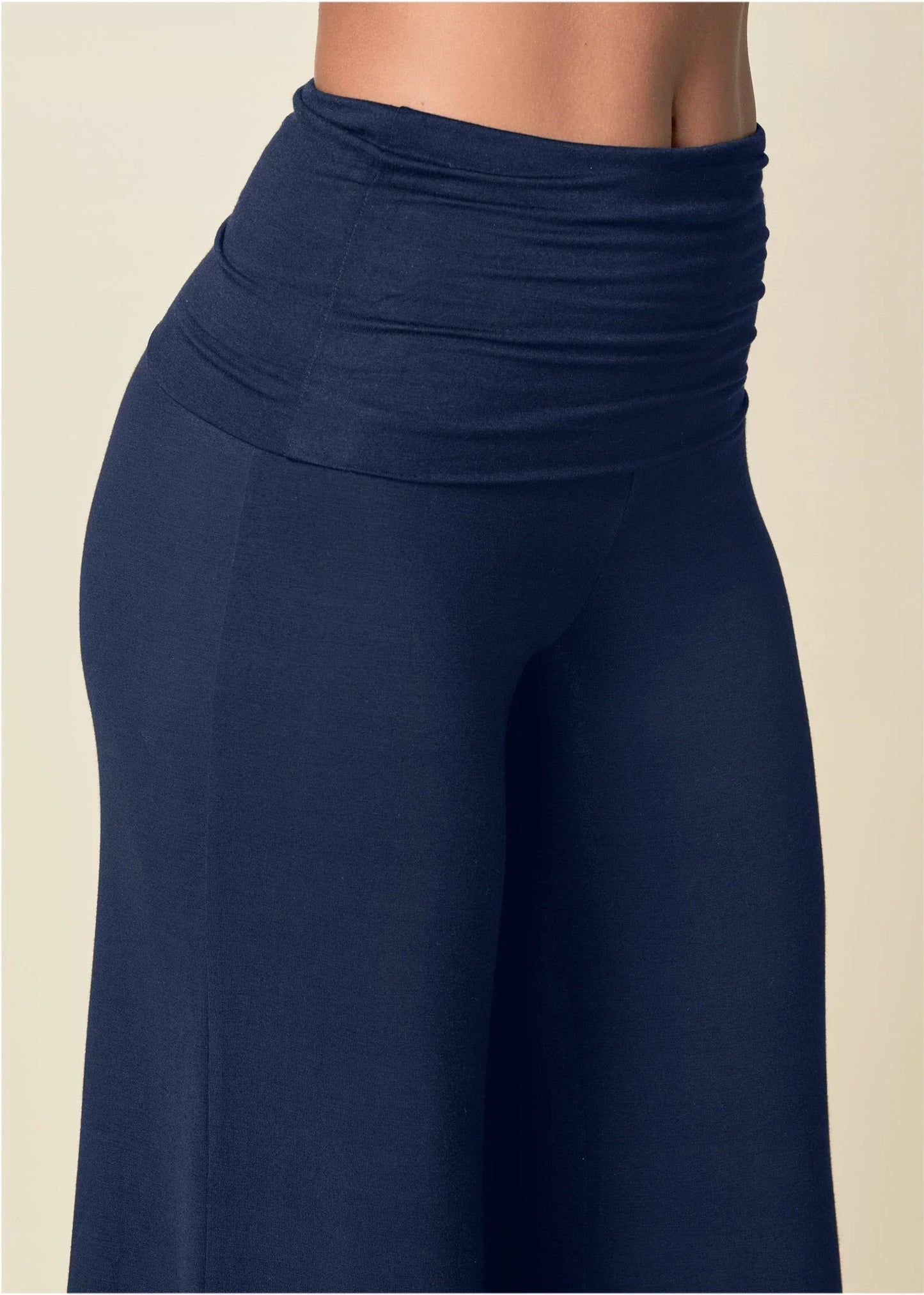 Easy Foldover Pants Navy