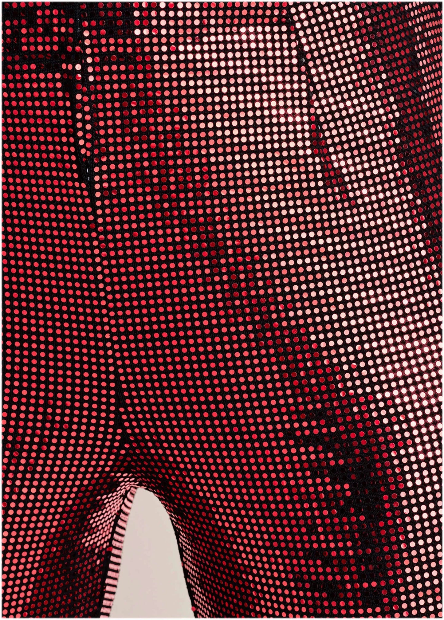 Sequin Flare Leg Pants Red Black