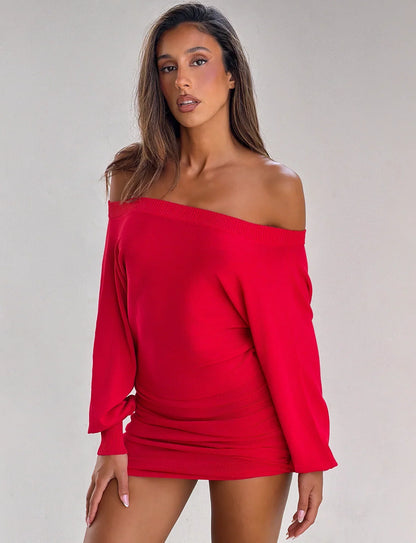 JANINE MINI DRESS RED