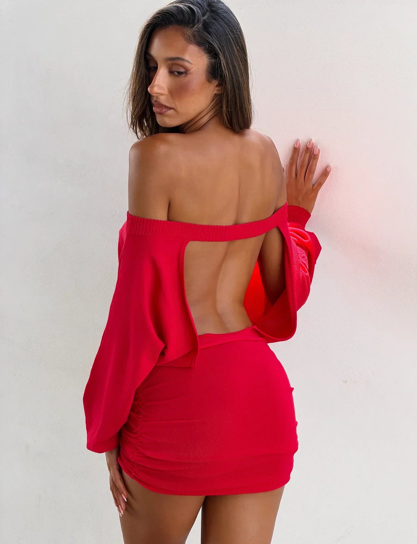 JANINE MINI DRESS RED