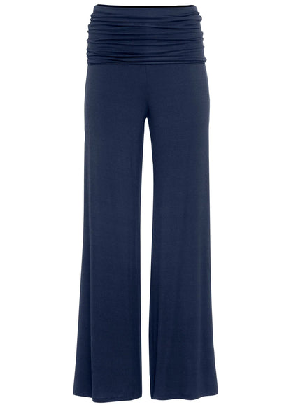 Easy Foldover Pants Navy