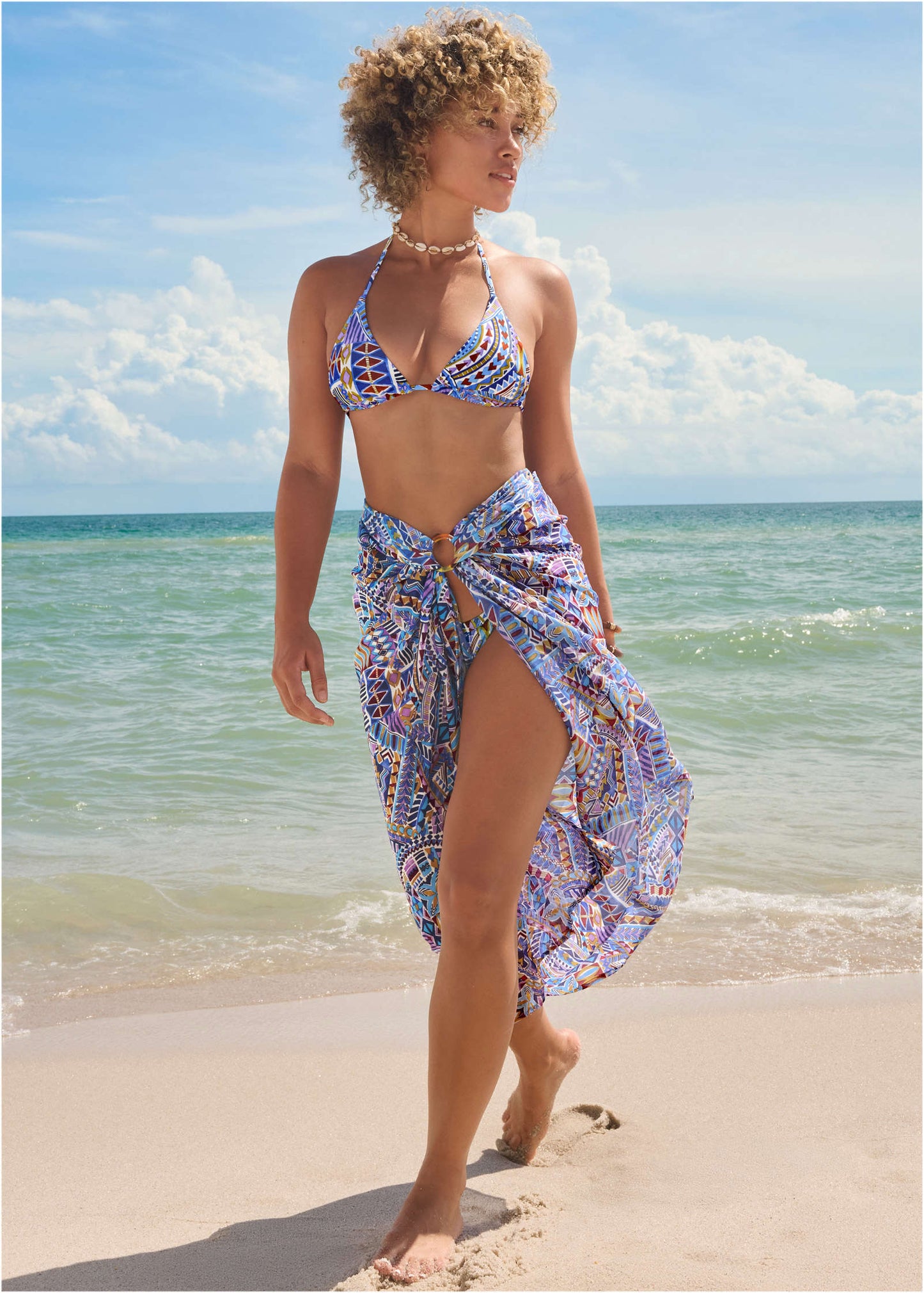Bahamas Triangle Bikini Top Aztec Patchwork